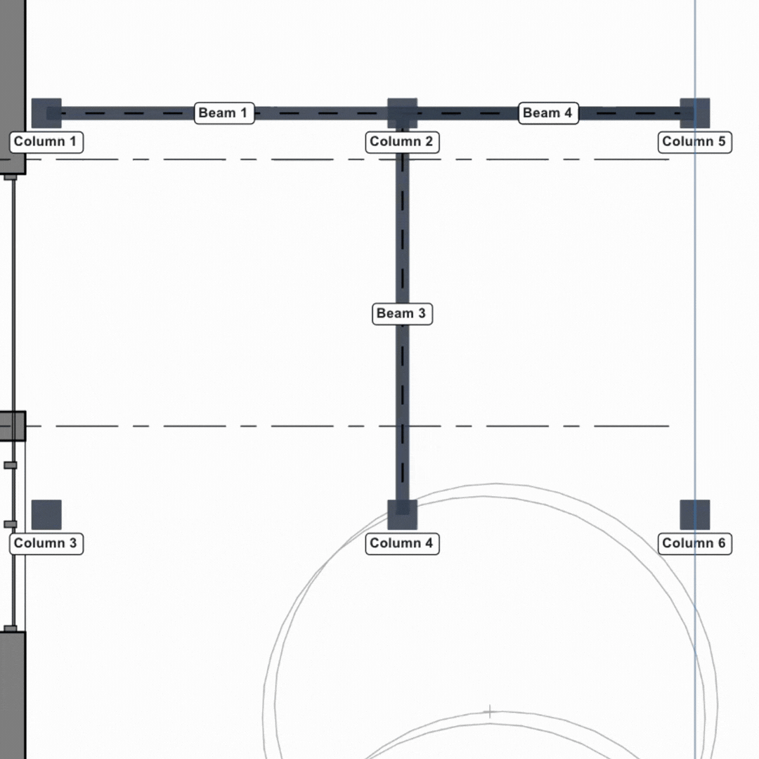Tracing structural elements on a floor plan